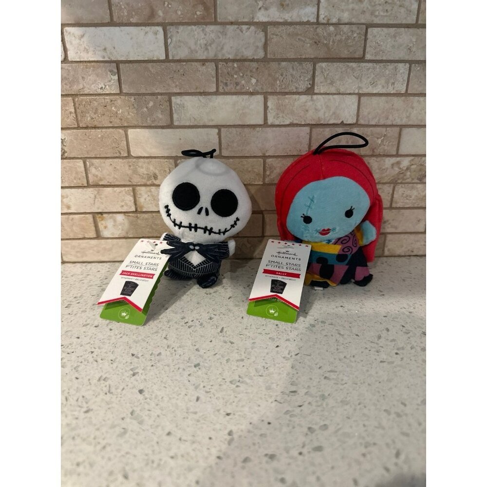 Nwt HALLMARK Nightmare Before Christmas plush ornament bundle